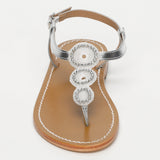 VIDLERI sandales en cuir silver