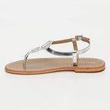 VIDLERI sandales en cuir silver