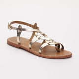 GRAHAM sandales en cuir ltgoldcroco