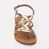 GRAHAM sandales en cuir ltgoldcroco