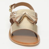 PRATO sandales en cuir gold