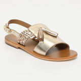 PRATO sandales en cuir gold