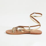 ELANIE Sandale brillante en cuir