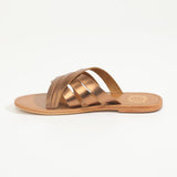 MARICA Mule brillante en cuir