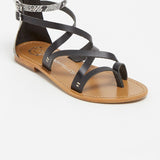 MONROE Sandale neutre en cuir