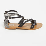 MONROE Sandale neutre en cuir