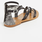 MONROE Sandale neutre en cuir