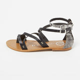 MONROE Sandale neutre en cuir