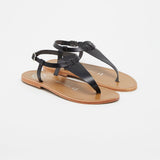 JERSEY Sandale neutre en cuir