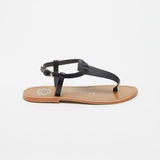JERSEY Sandale neutre en cuir