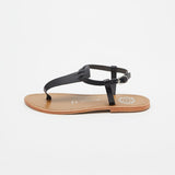 JERSEY Sandale neutre en cuir