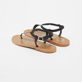 JERSEY Sandale neutre en cuir