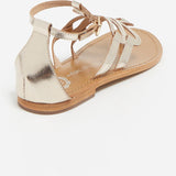JUNTA Sandale brillante en cuir