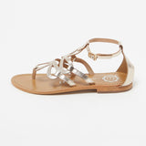 JUNTA Sandale brillante en cuir