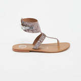 BROOKLYN Sandale poudrée en cuir