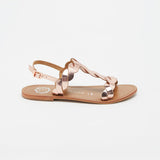 BURKE Sandale brillante en cuir