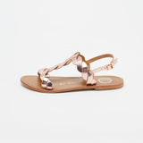 BURKE Sandale brillante en cuir