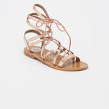 CRESCENT Sandale brillante en cuir