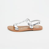 BURKE Sandale brillante en cuir