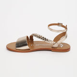 BELGRADE Sandale brillante en cuir