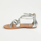 JACENIA Sandale brillante en cuir