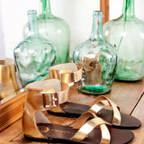 KALIE Sandale brillante en cuir