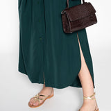 ELANIE Sandale brillante en cuir