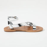 PUSHPA Sandale brillante en cuir