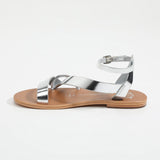 PUSHPA Sandale brillante en cuir