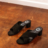 NAHIA Mule neutre en cuir