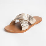 NASSAU Mule brillante en cuir