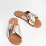 NASSAU Mule brillante en cuir