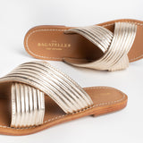NASSAU Mule brillante en cuir