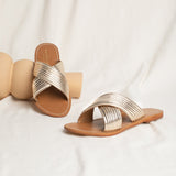 NASSAU Mule brillante en cuir