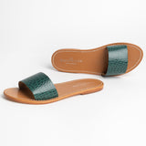 YORK Mule imprimée animal en cuir