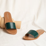 YORK Mule imprimée animal en cuir
