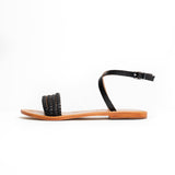 CLORINDE Sandale brillante en cuir