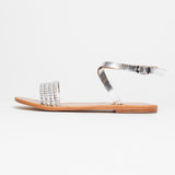 LEFFERTS Sandale brillante en cuir