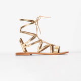 CRESCENT Sandale brillante en cuir