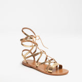CRESCENT Sandale brillante en cuir
