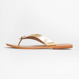 SUTTER Sandale brillante en cuir