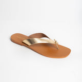 SUTTER Sandale brillante en cuir