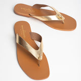 SUTTER Sandale brillante en cuir