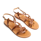 GRAHAM Sandale imprimée animal en cuir