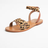 BRIONE Sandale imprimée animal en cuir