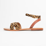 BRIONE Sandale imprimée animal en cuir