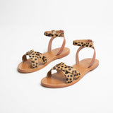 BRIONE Sandale imprimée animal en cuir
