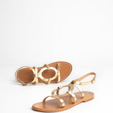SUELLEN Sandale brillante en cuir