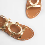 SUELLEN Sandale brillante en cuir
