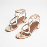 HALONA Sandale brillante en cuir